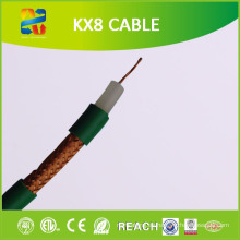100m Bobina 75 ohmios Conductor trenzado Kx8 Cable coaxial (RoHS CE aprobado)